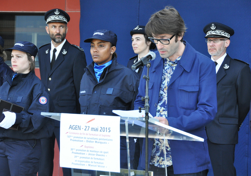 Le discours, un bleu parmi les bleus le 27 mai 2015. Énap, Agen.