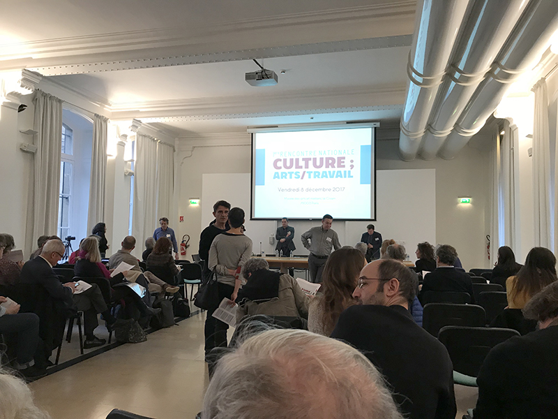 Rencontre nationale Art/Travail (2017) organisée par Travail et Culture (TEC/CRIAC), Musée des arts et métiers, Paris.