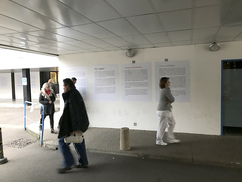United Color of (2017) série évolutive de texte format 100 x 120 cm.