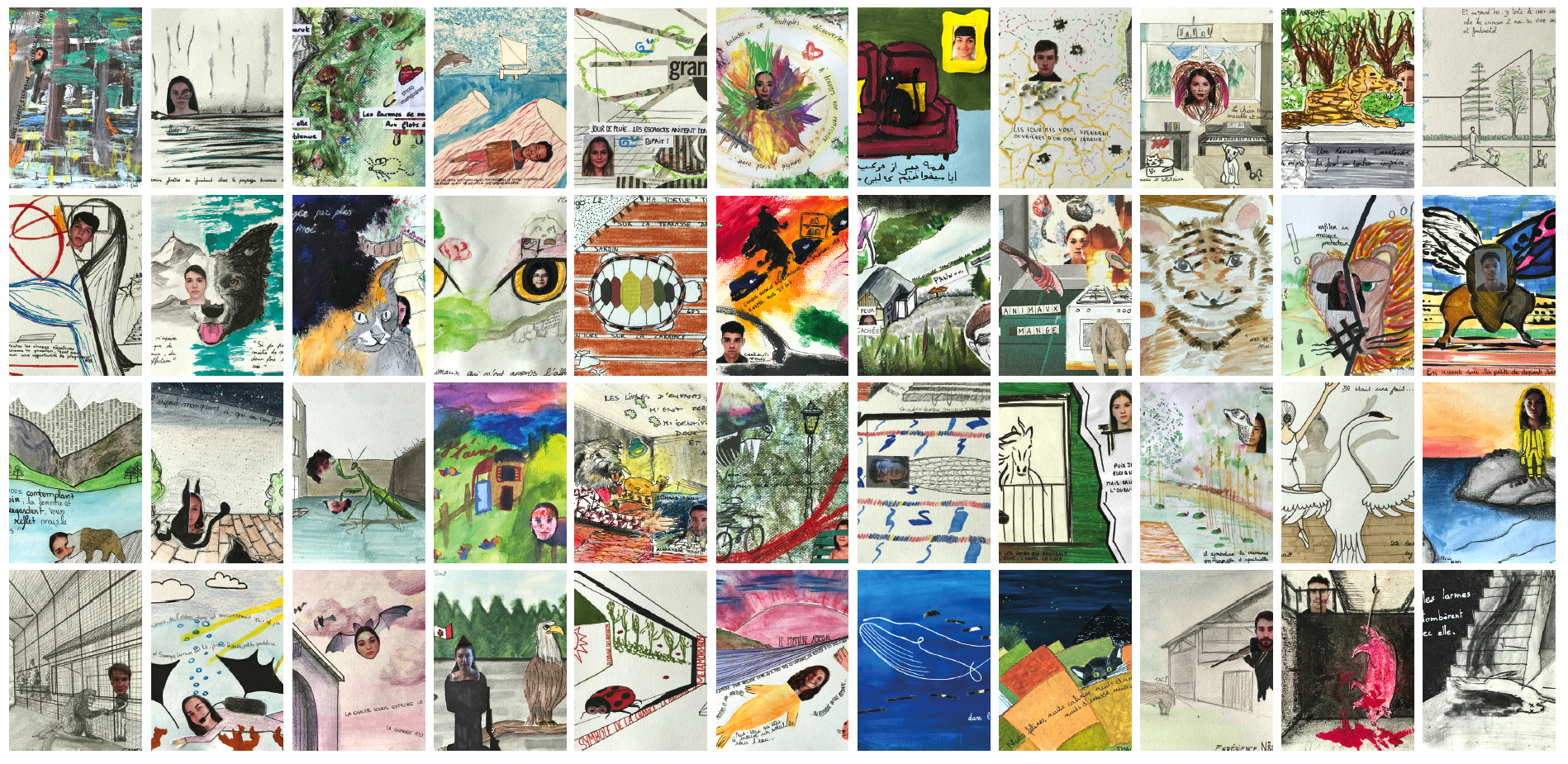 AAA&nbsp;« Je suis un animal caché dans le paysage de mon enfance » (2021), ensap Bordeaux.