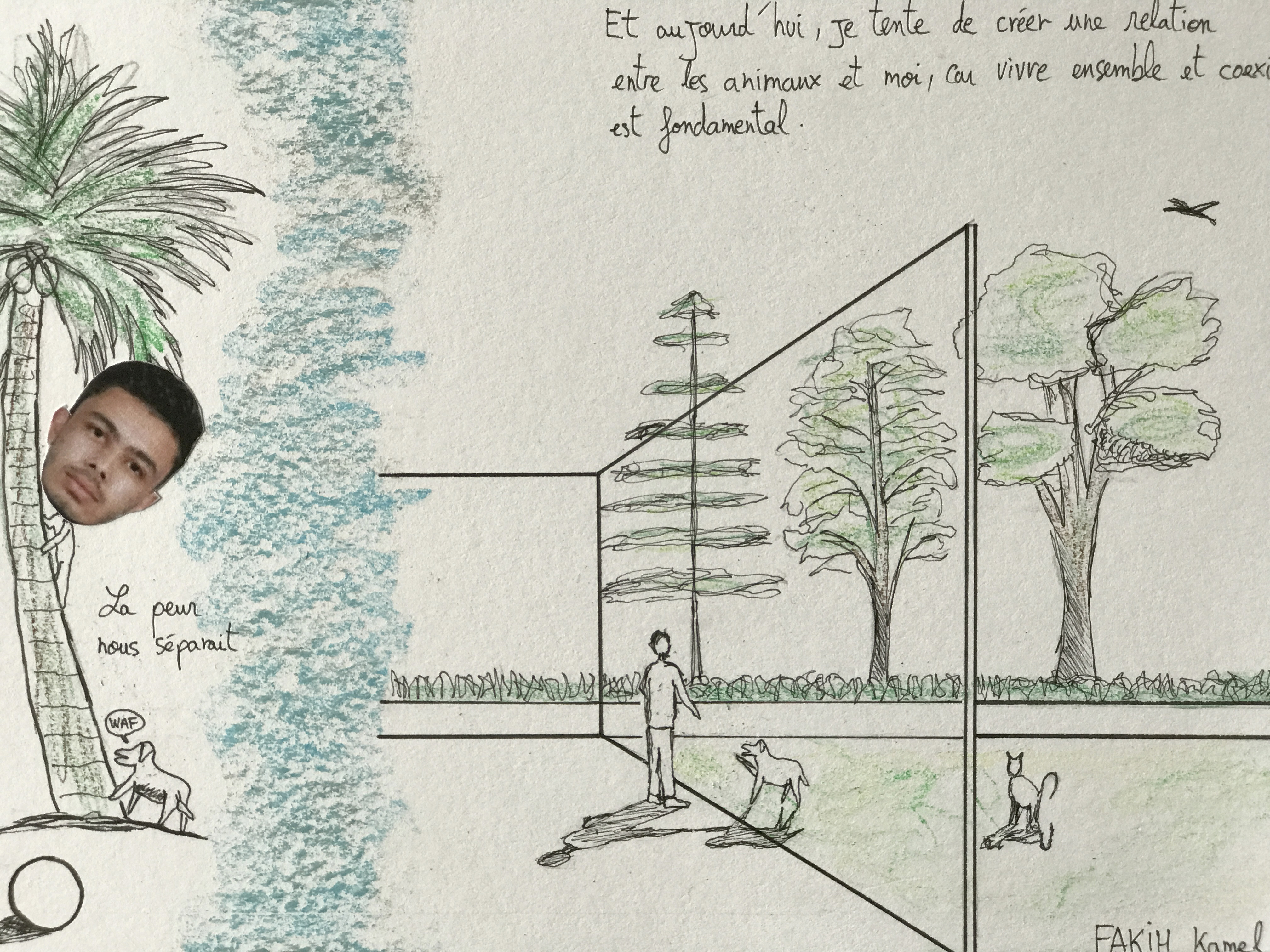 AAA&nbsp;« Je suis un animal caché dans le paysage de mon enfance » (2021), ensap Bordeaux.