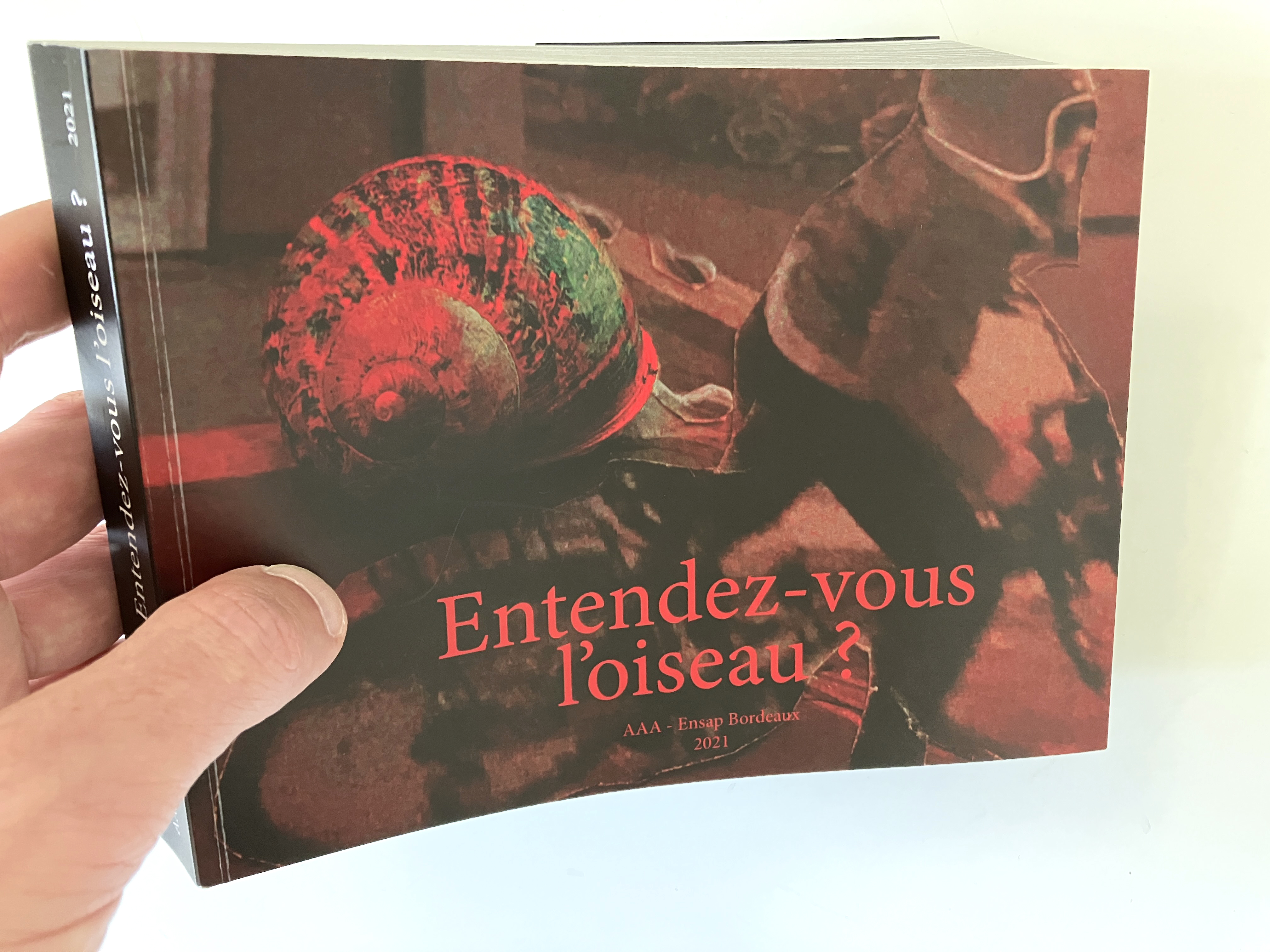 "Entendez-vous l'oiseau" Livre format 15 x 21 cm, 376 pages, couleur. Assemblages des travaux de l'atelier