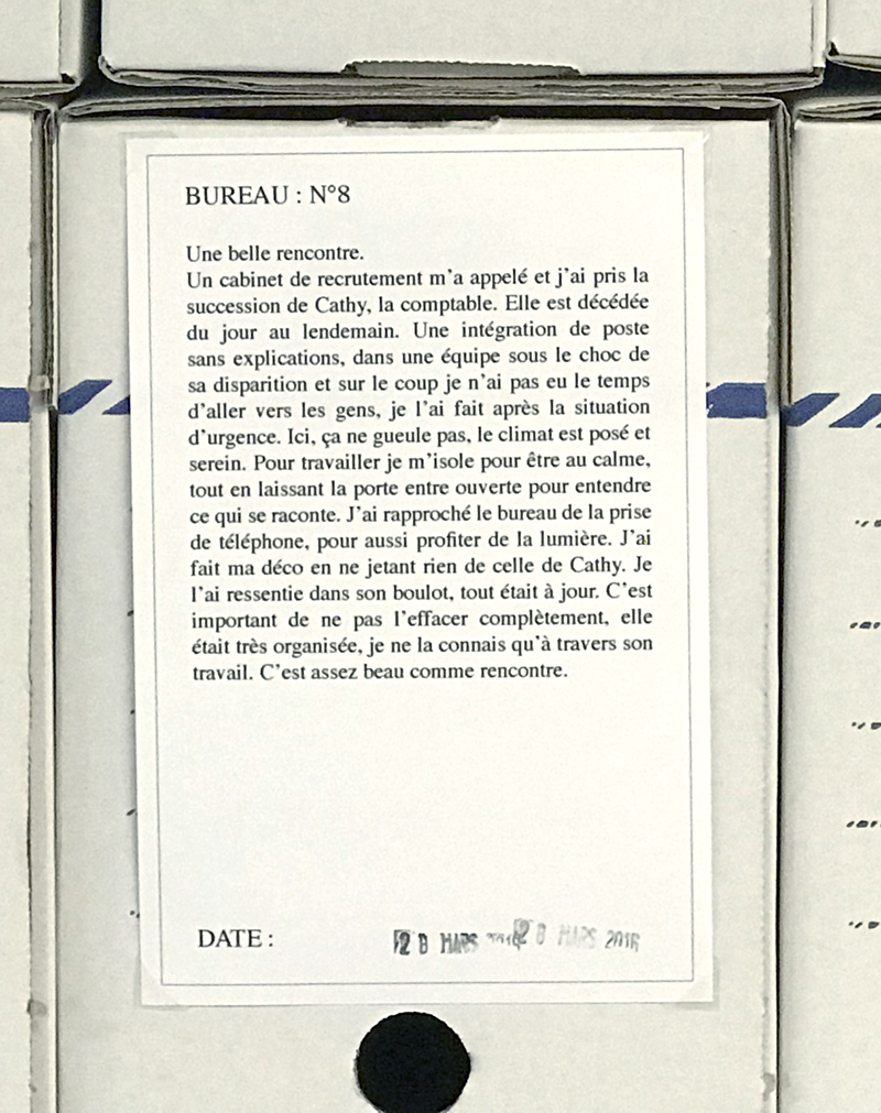 La forme d'un bureau (2018), format 147 x 102 cm. CAUE Gironde, Bordeaux.