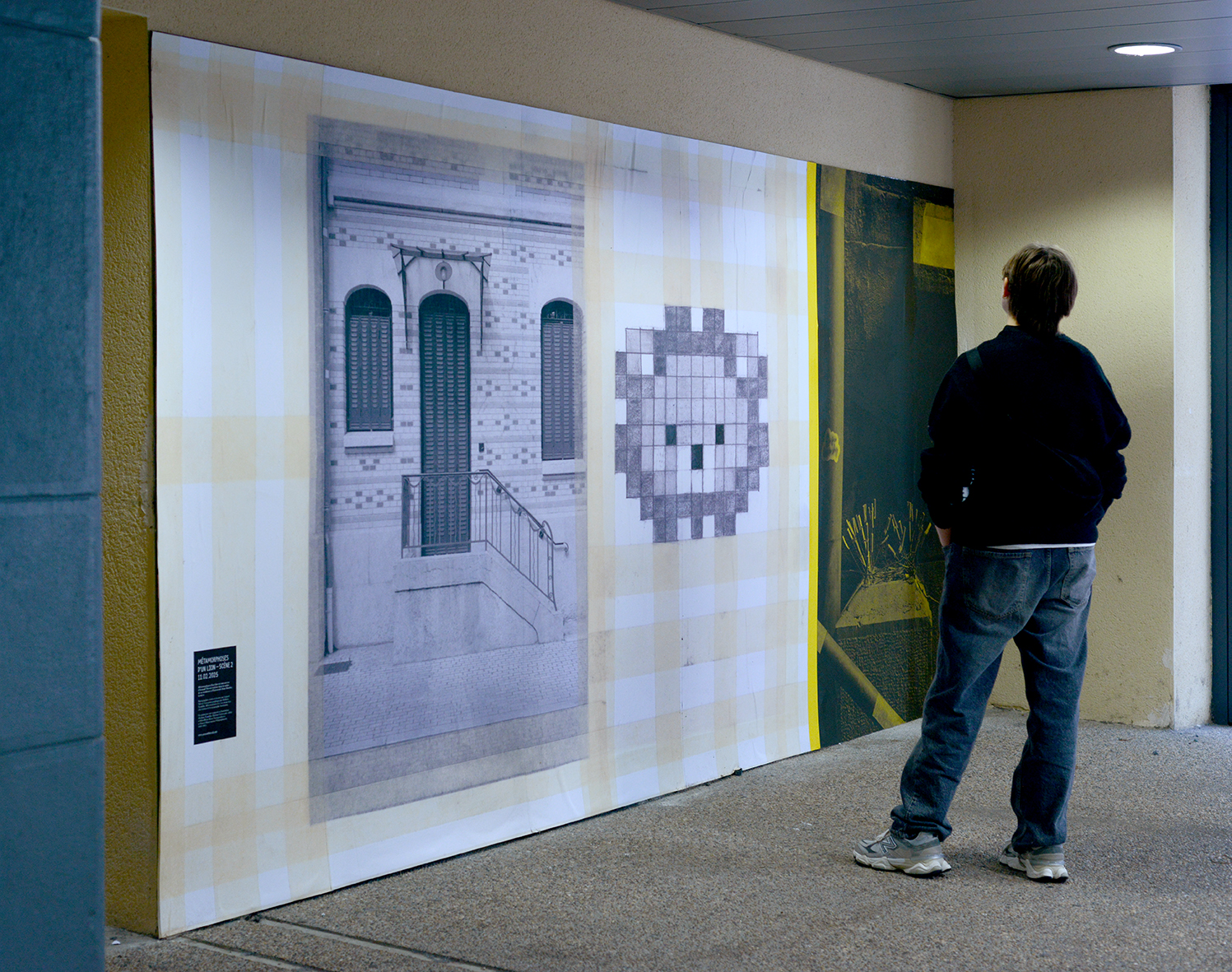 Arnaud Théval "Métamorphoses d’un lion, scène 2" (2025) photographies, textes et dessins par A.Théval. Conception graphique par Mathieu Tremblin. Université Jean Moulin, Lyon III.