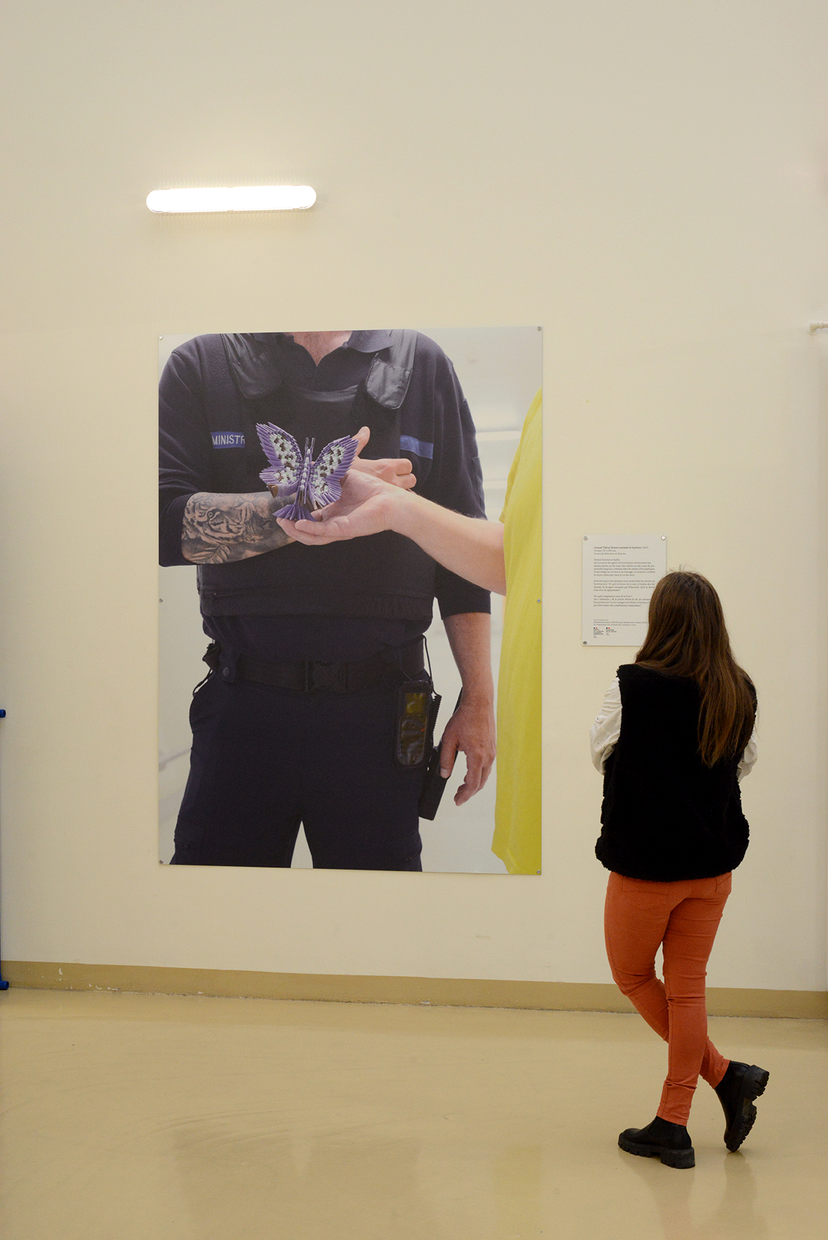 Arnaud Théval &quot;Histoire animale de la prison&quot; (2024) Centre de détention de Roanne. Tirage sur dibon format 145 x 200 cm.