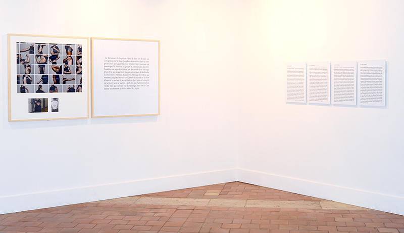 Incorporation N°11 (2017) format 103 cm x 103 cm et Ça m'a choqué (2017) 4 formats 55 cm x 40 cm.