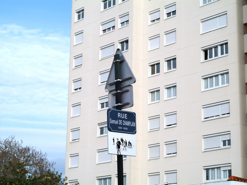 Théval Invisibles (2012) 1/36 plaques de rue, Nantes.