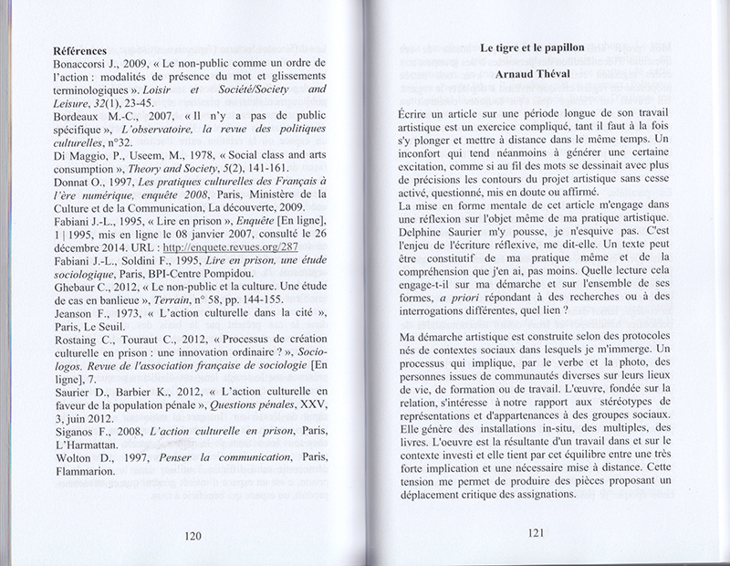 Usages de la culture et population pénale (2018), Sous la direction dE Delphine SAURIER, Éditions l'Harmattan.